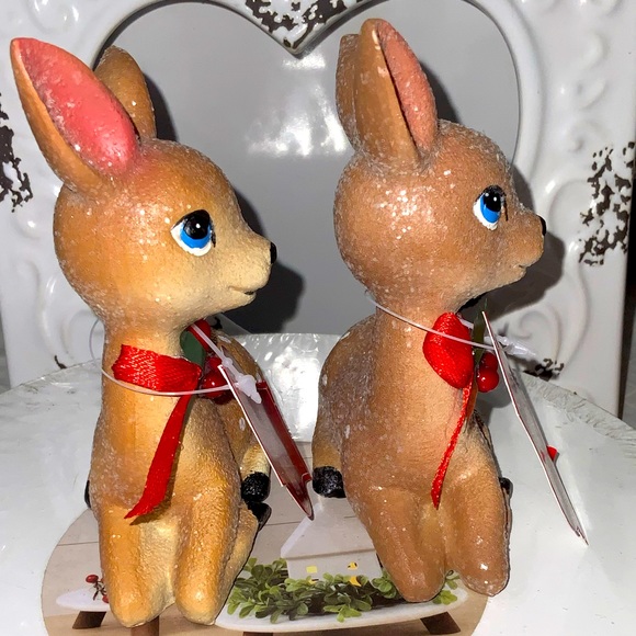 2 Sparkly Reindeer Table Decor Set #1 - Picture 4 of 12